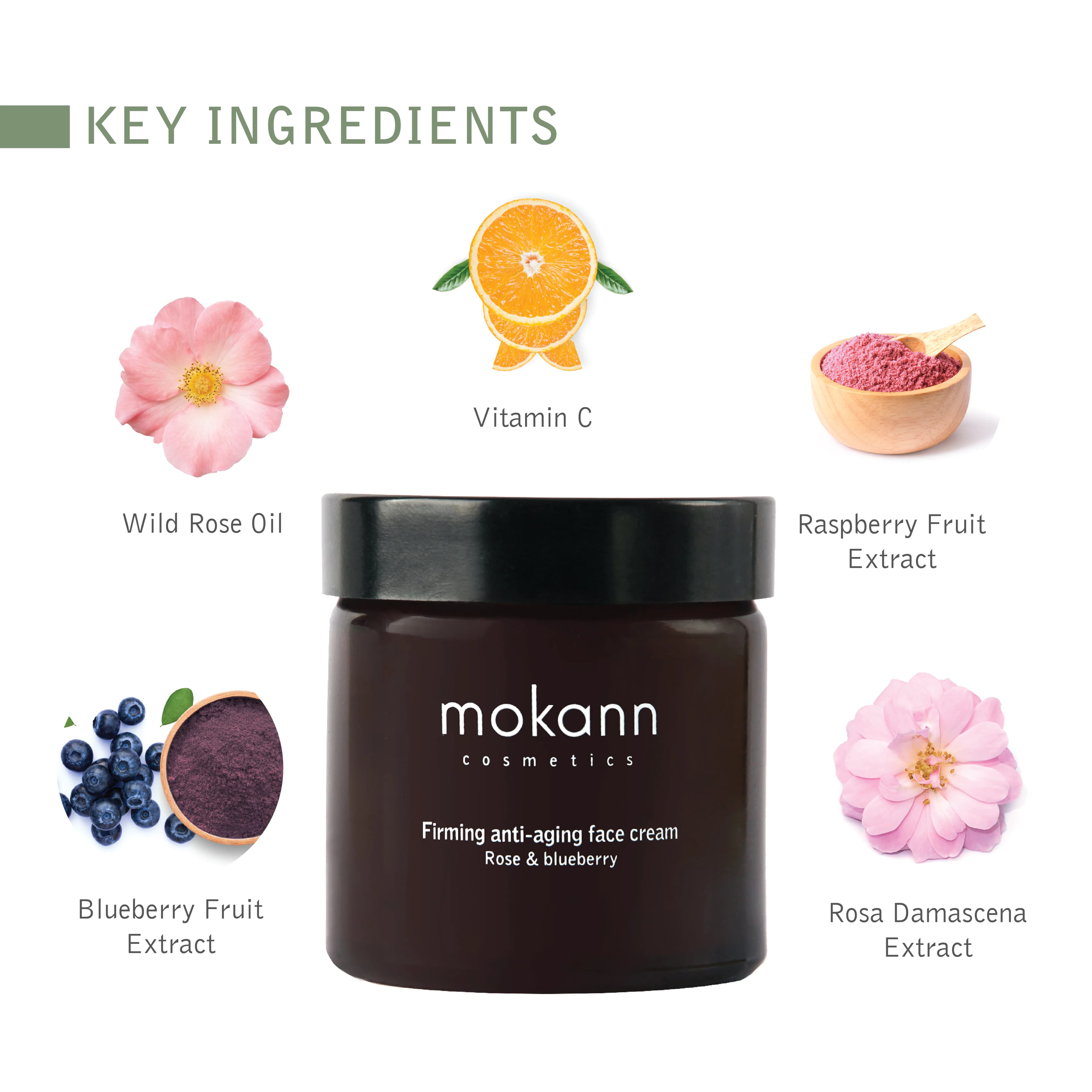 Firming Anti-Aging Face Cream Rose and Blueberry – 60 ml