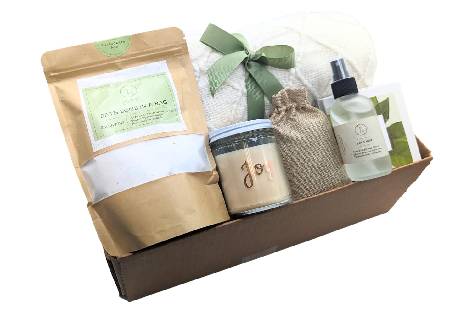 Cozy Night Gift Box with Blanket & Sugar Scrubs