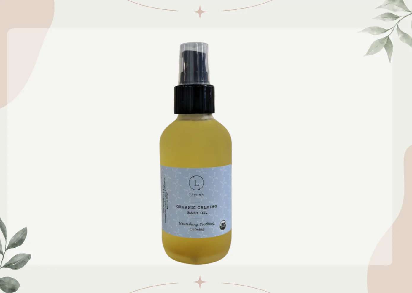 Organic Calming Baby Oil Nourishing, Soothing, Calming