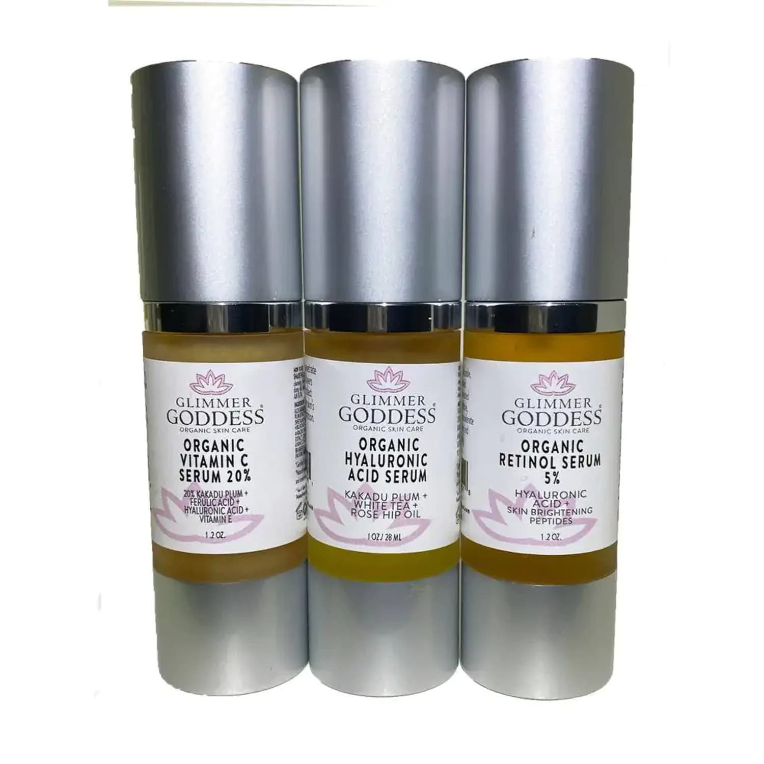 Organic Firm & Glow Set of 3 Anti-Aging Serums – 3 oz