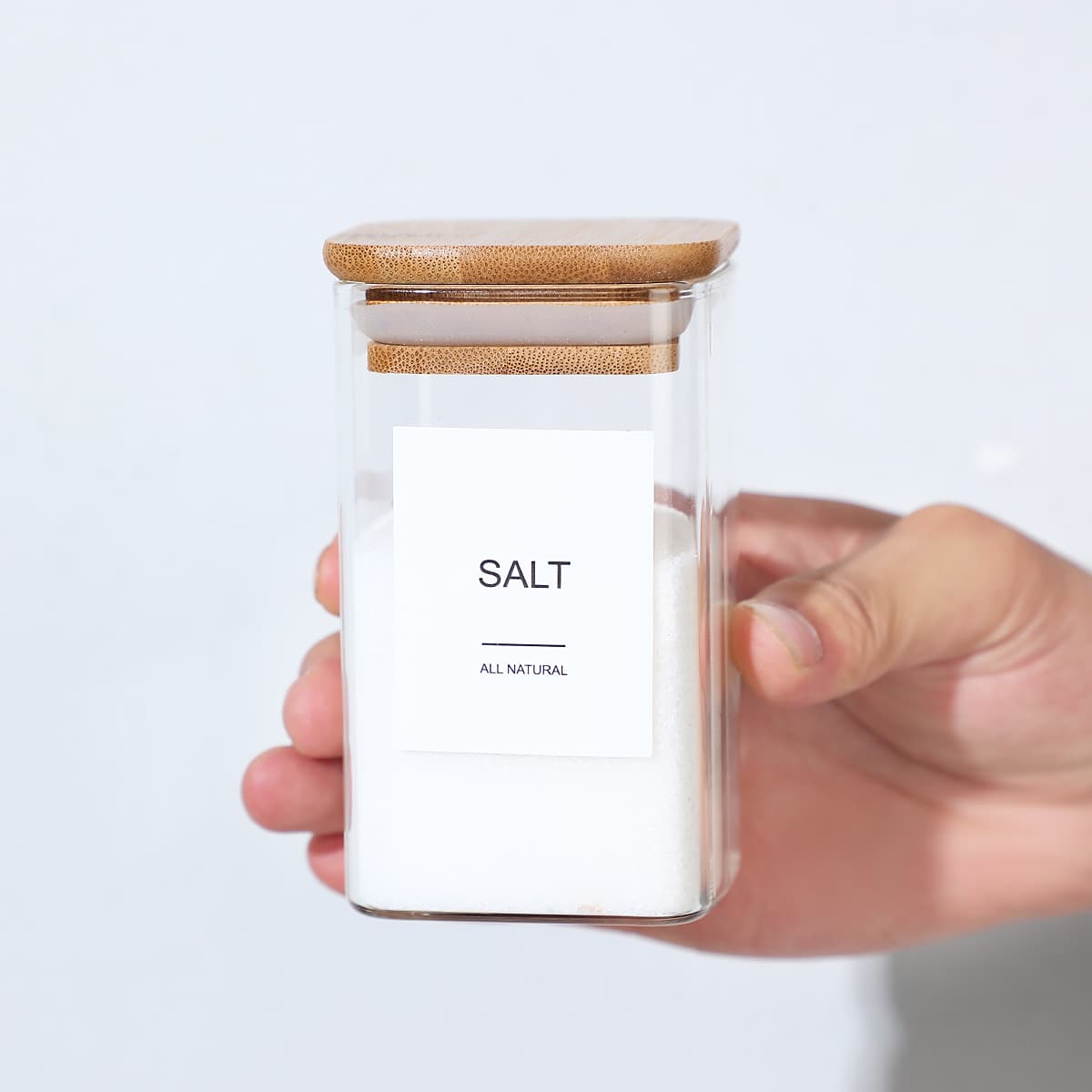 Square Glass Spice Jars, 12-Pack, with 72 Labels – photo 3
