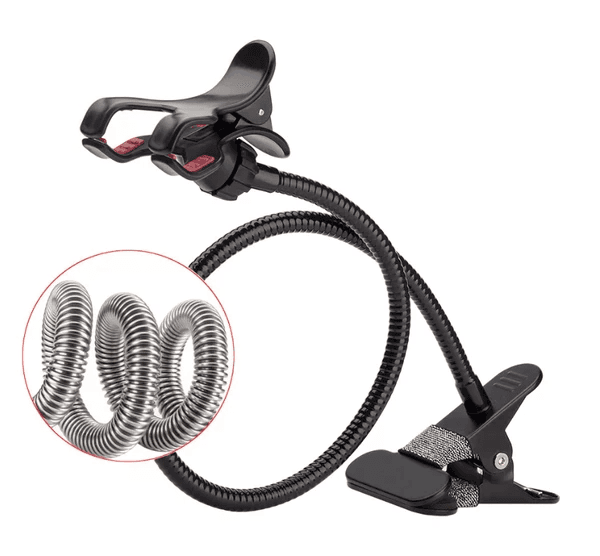 Gooseneck Phone Holder with Clamp, 29.5 in Flexible Arm
