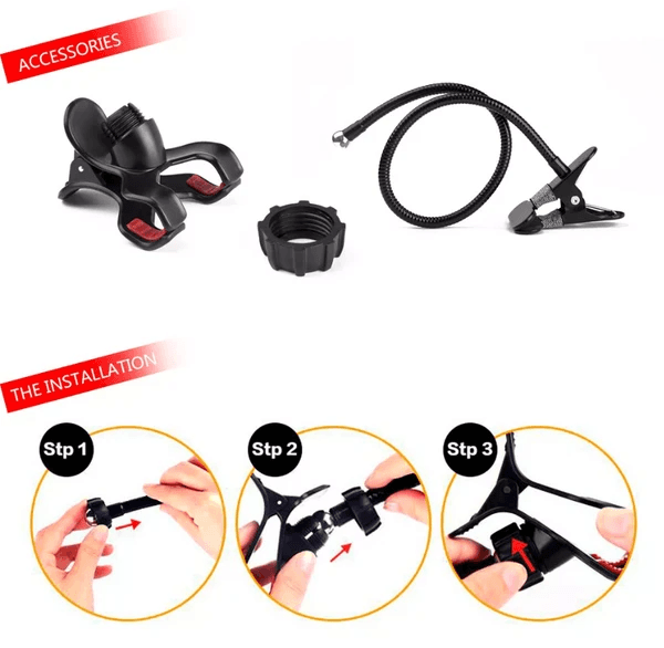 Gooseneck Phone Holder with Clamp, 29.5 in Flexible Arm – photo 4