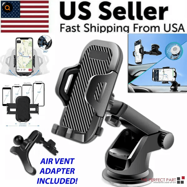 Windshield and Vent Car Phone Holder, 360° Extendable Arm – photo 4