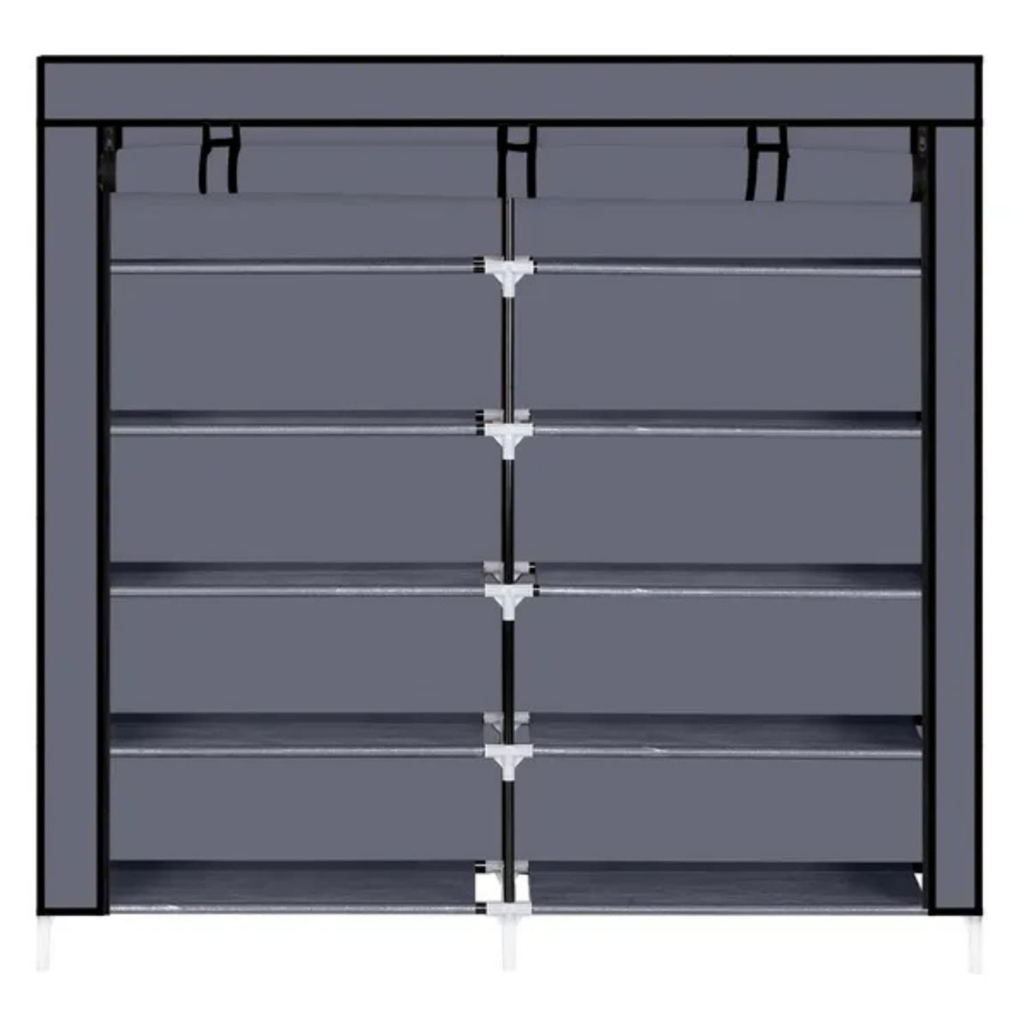 7-Tier Shoe Rack with Zippered Fabric Cover, Holds Up to 36 Pairs – photo 2