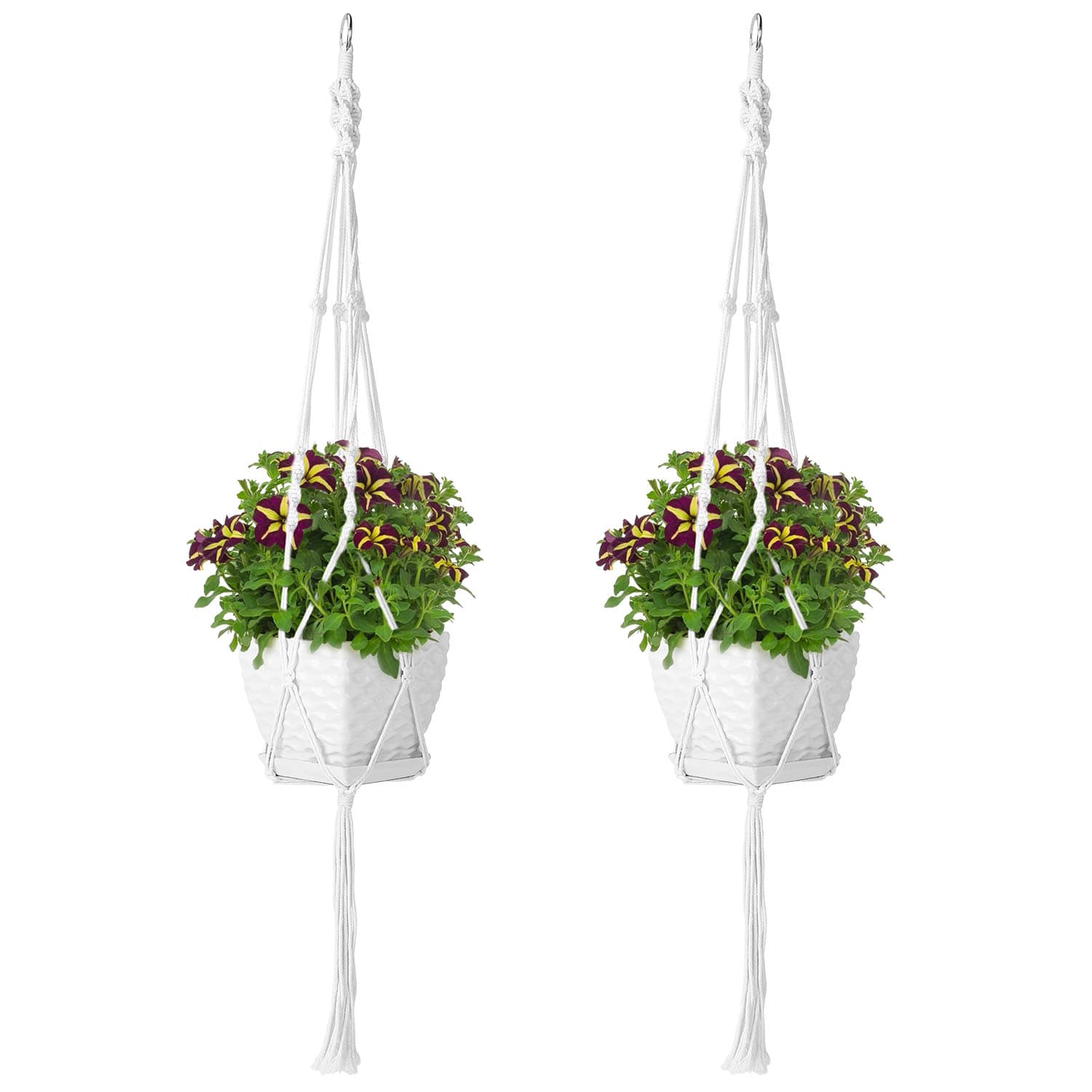 2-Pack Cotton Rope Plant Hangers, 40 in – photo 6