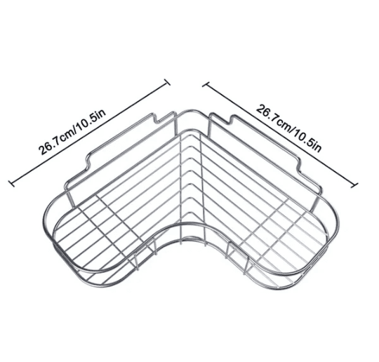 Stainless Steel Corner Shower Caddy, No Drilling – photo 2