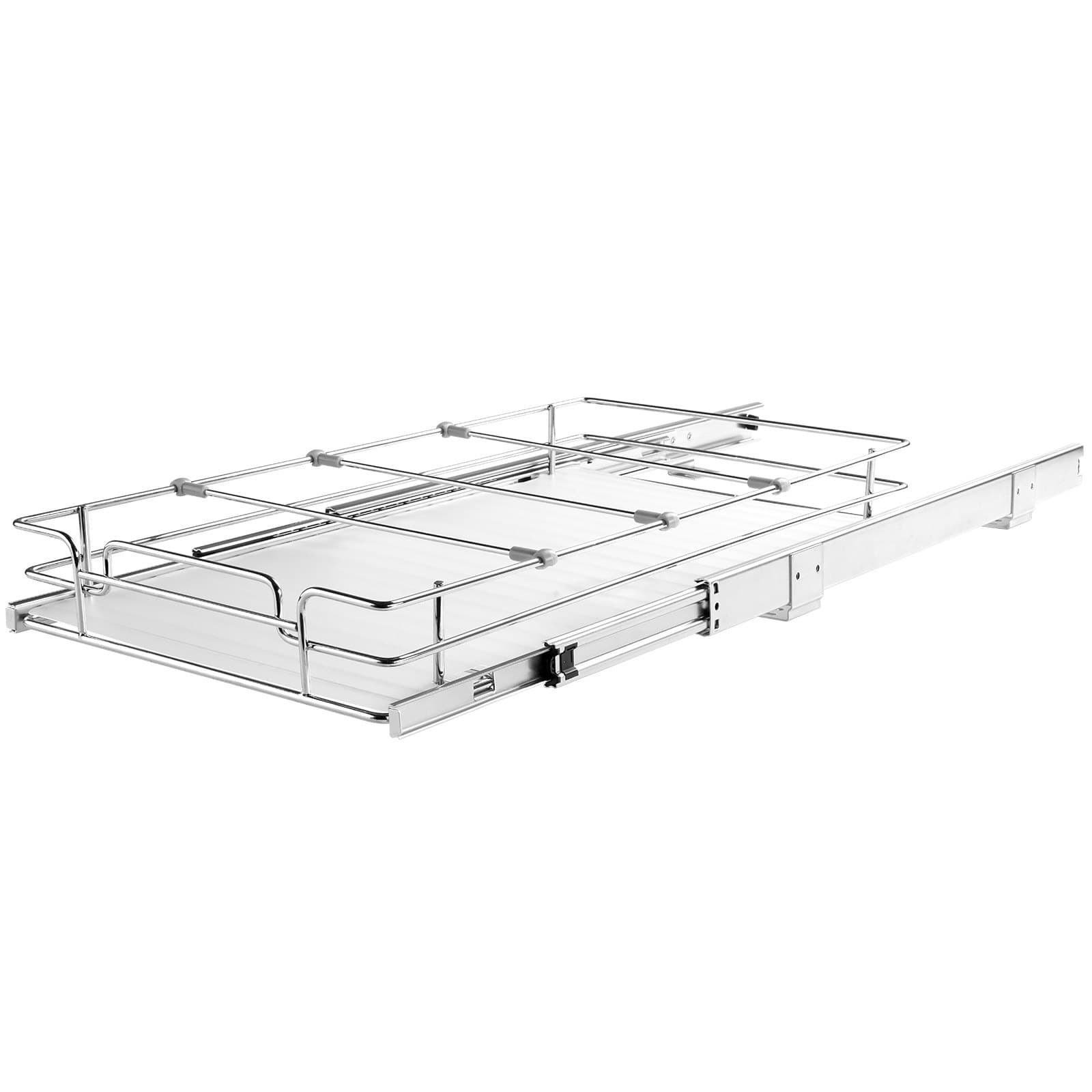 Pull-Out Cabinet Organizer, Chrome-Plated Steel Slide-Out Shelf – photo 2