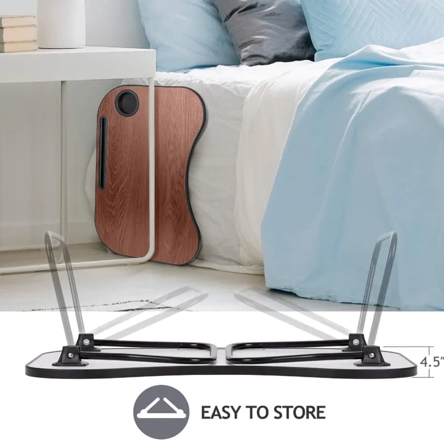 Foldable Lap Desk for Bed with Cup Holder, 23.8 x 15.8 in – photo 2