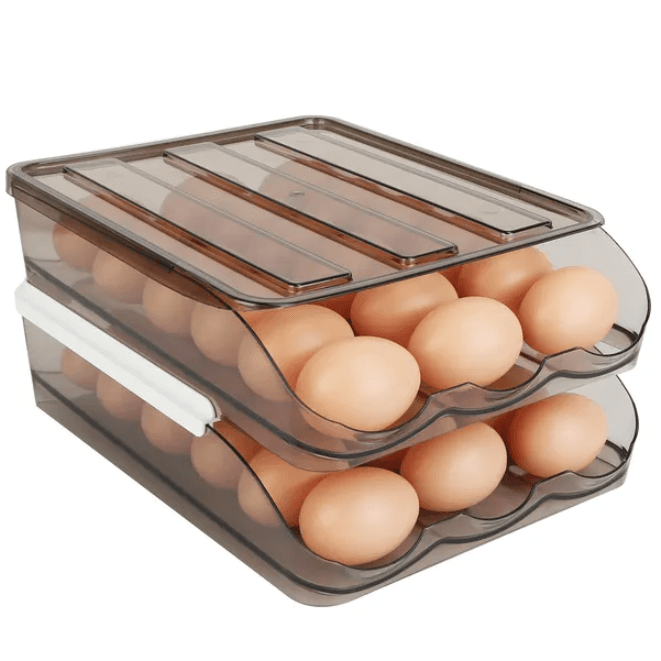 Rolling Egg Holder for the Refrigerator, 2-Tier