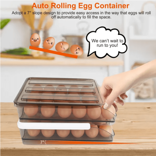 Rolling Egg Holder for the Refrigerator, 2-Tier – photo 2