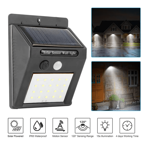 Solar Motion Sensor Light, 20 LED