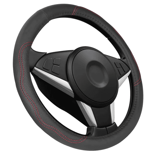 Microfiber Leather Steering Wheel Cover, Fits 14.5 to 15 in – photo 3