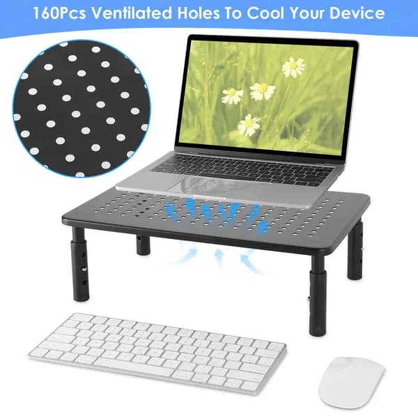 Monitor Stand Riser with 3 Height Settings, 44 lb Capacity
