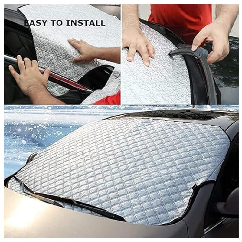Windshield Snow Cover, 55 x 36 in, Fits Most Cars – photo 2