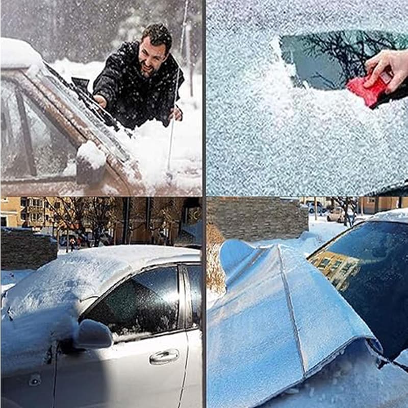 Windshield Snow Cover, 55 x 36 in, Fits Most Cars – photo 4
