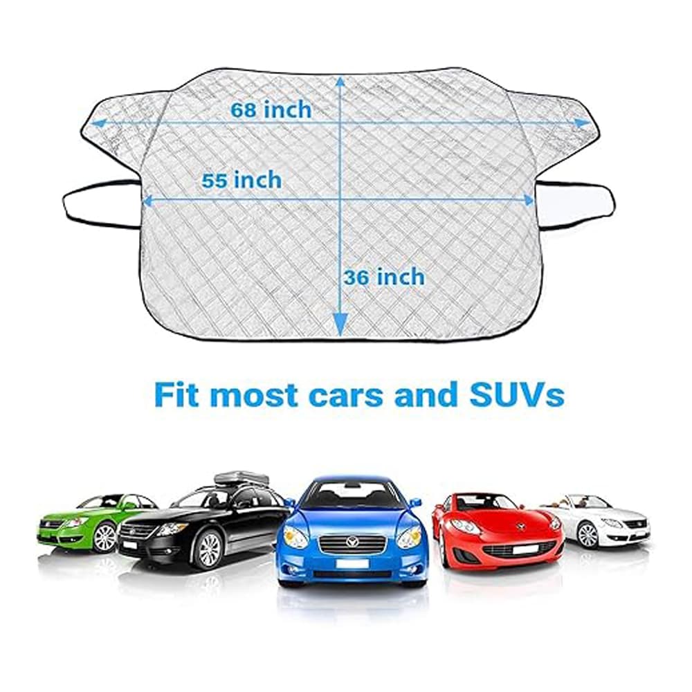 Windshield Snow Cover, 55 x 36 in, Fits Most Cars – photo 6