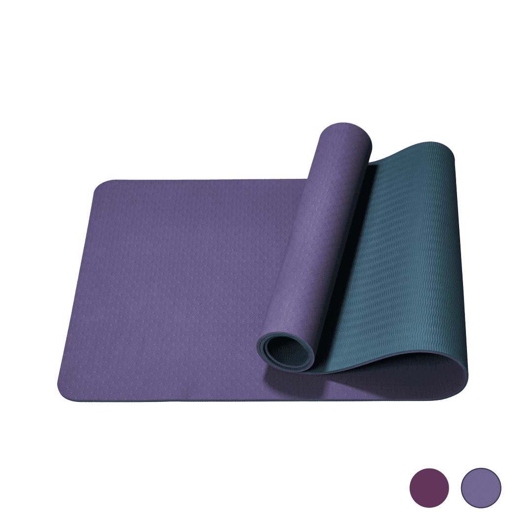 TPE Yoga Mat, 72 x 24 in, Non-Slip, Pink – photo 6