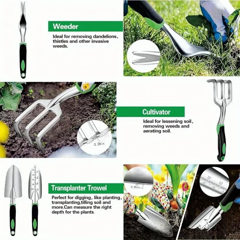 8-Piece Garden Tool Set with Storage Tote – photo 5