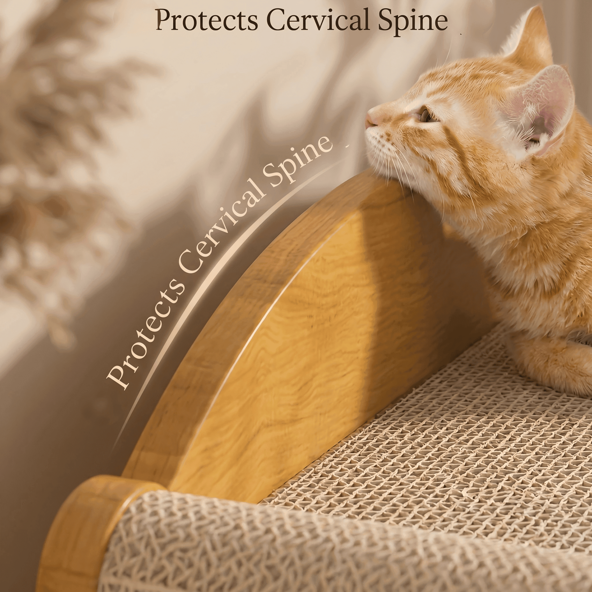 2-Tier Cardboard Cat Scratcher House with Bed on Top – photo 5