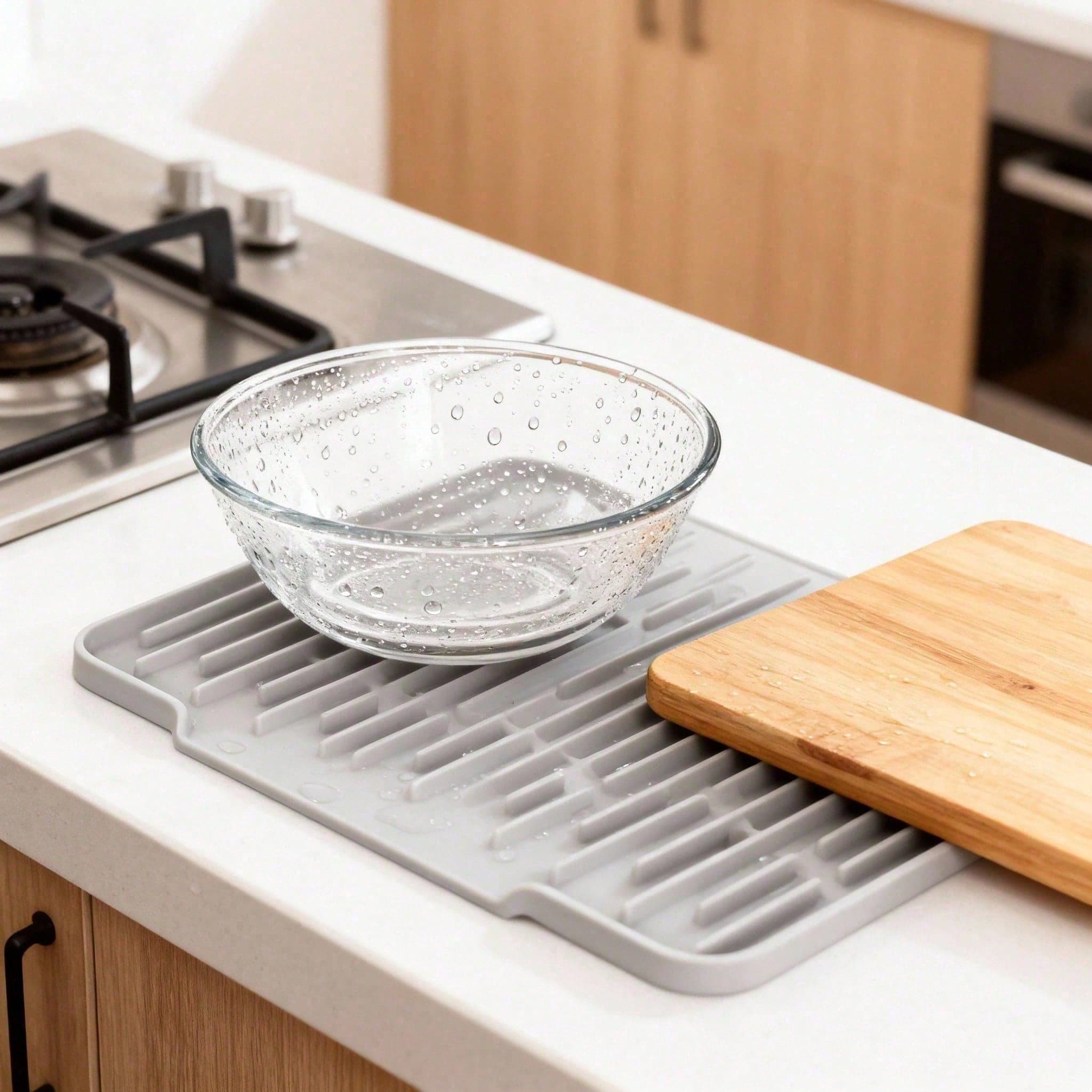 Silicone Dish Drying Mat, Heat Resistant – Black – photo 3