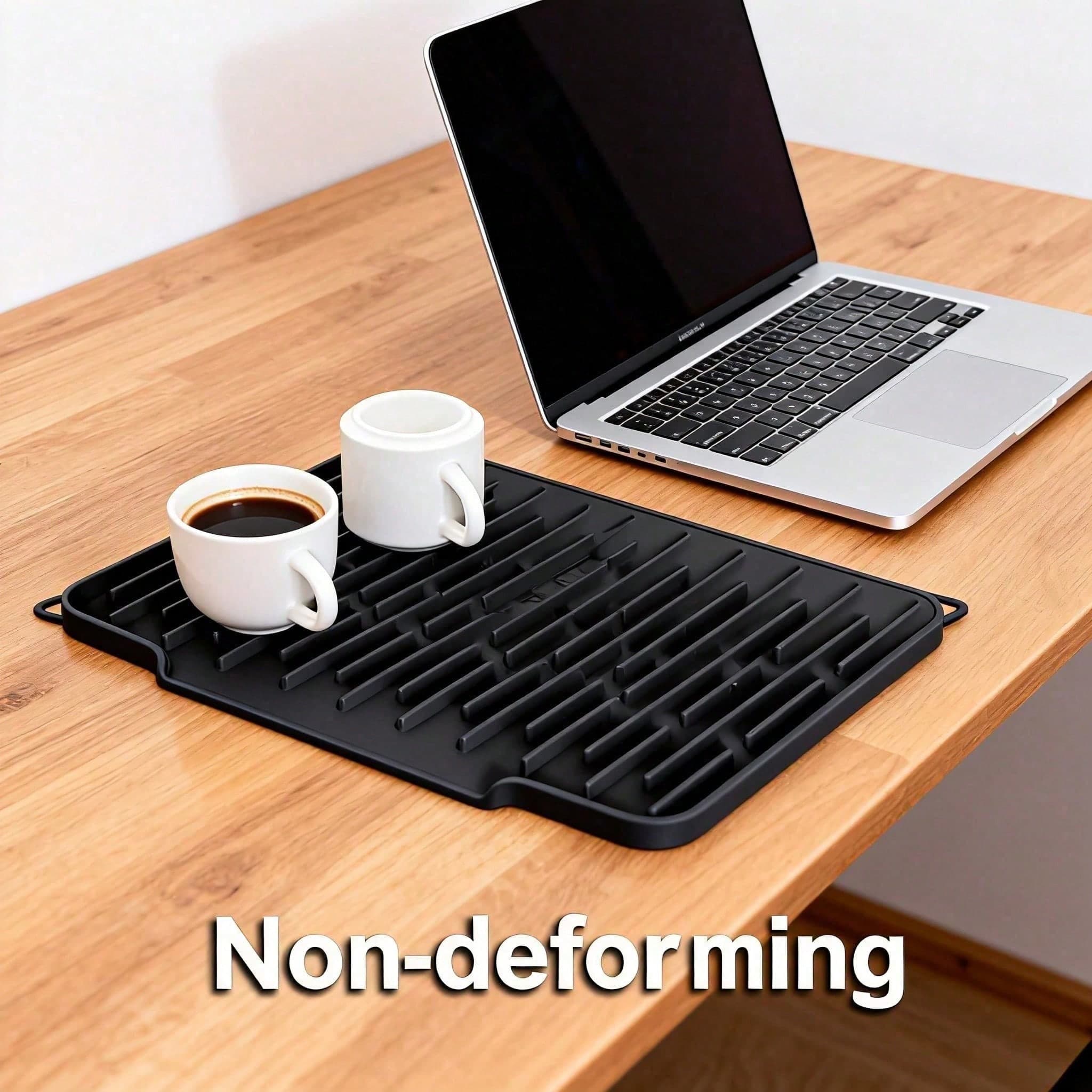 Silicone Dish Drying Mat, Heat Resistant – Black – photo 6