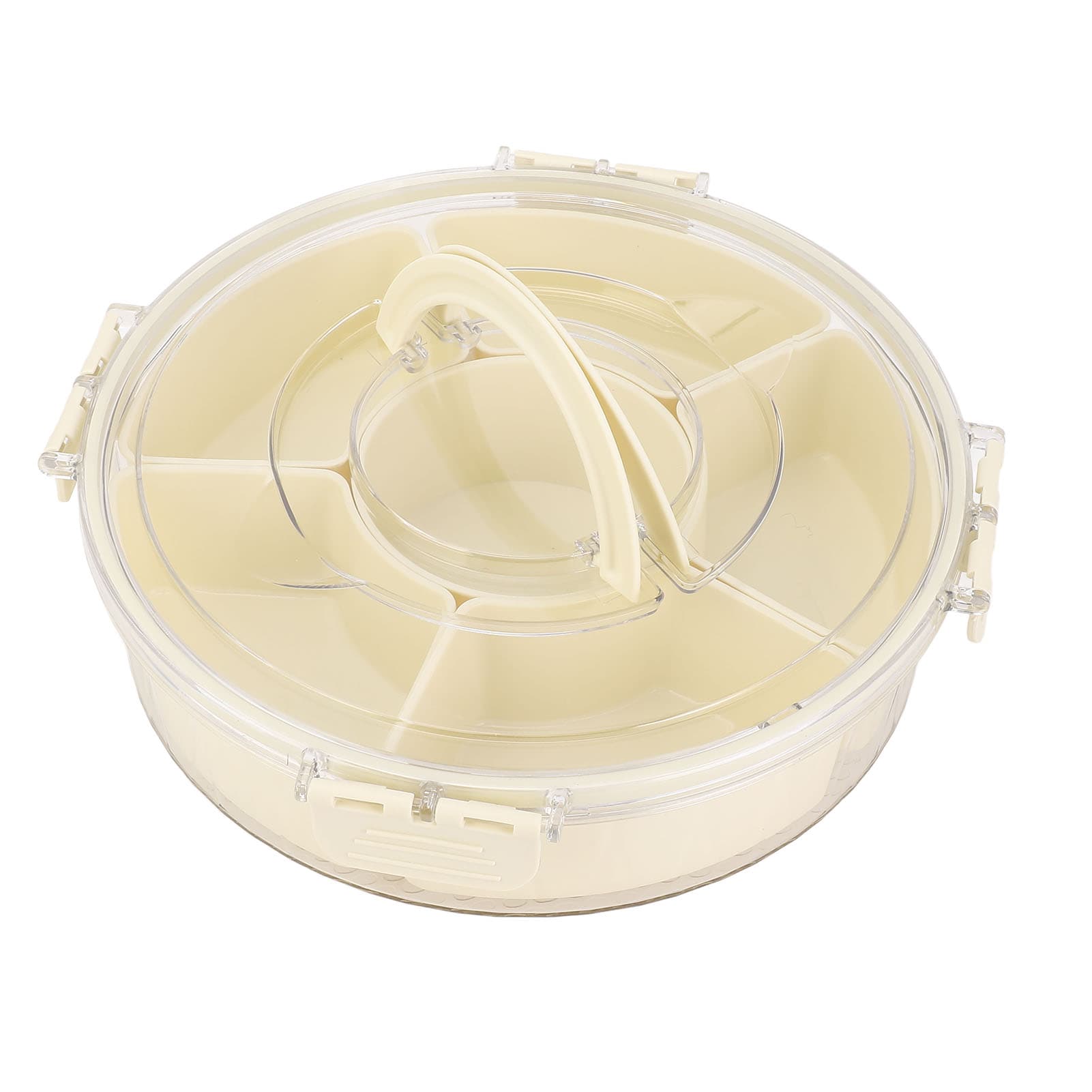 Rotating Snack Tray with Lid, 6 Compartments – photo 3