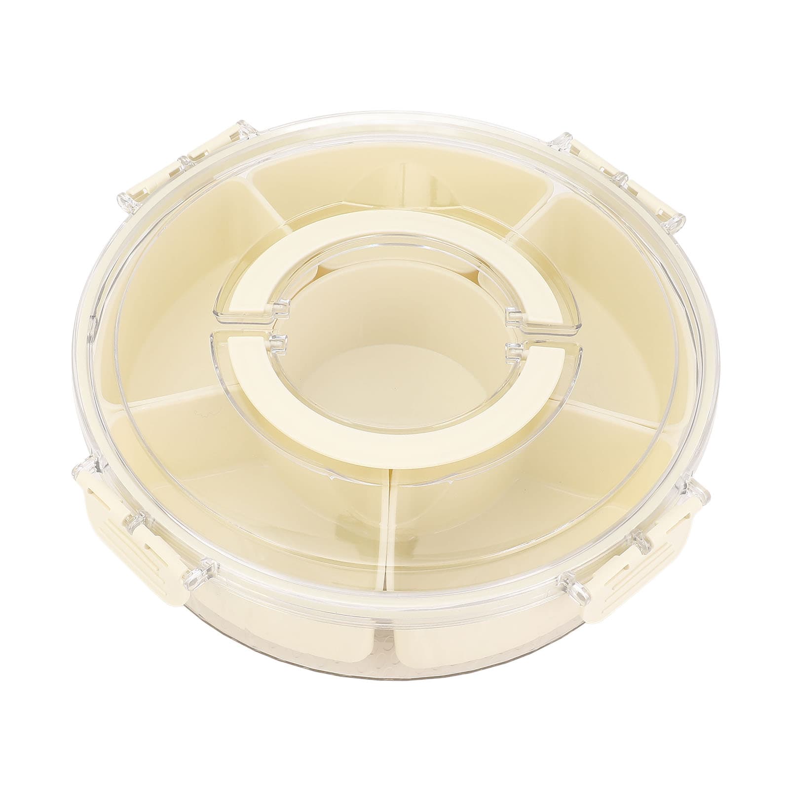 Rotating Snack Tray with Lid, 6 Compartments – photo 4