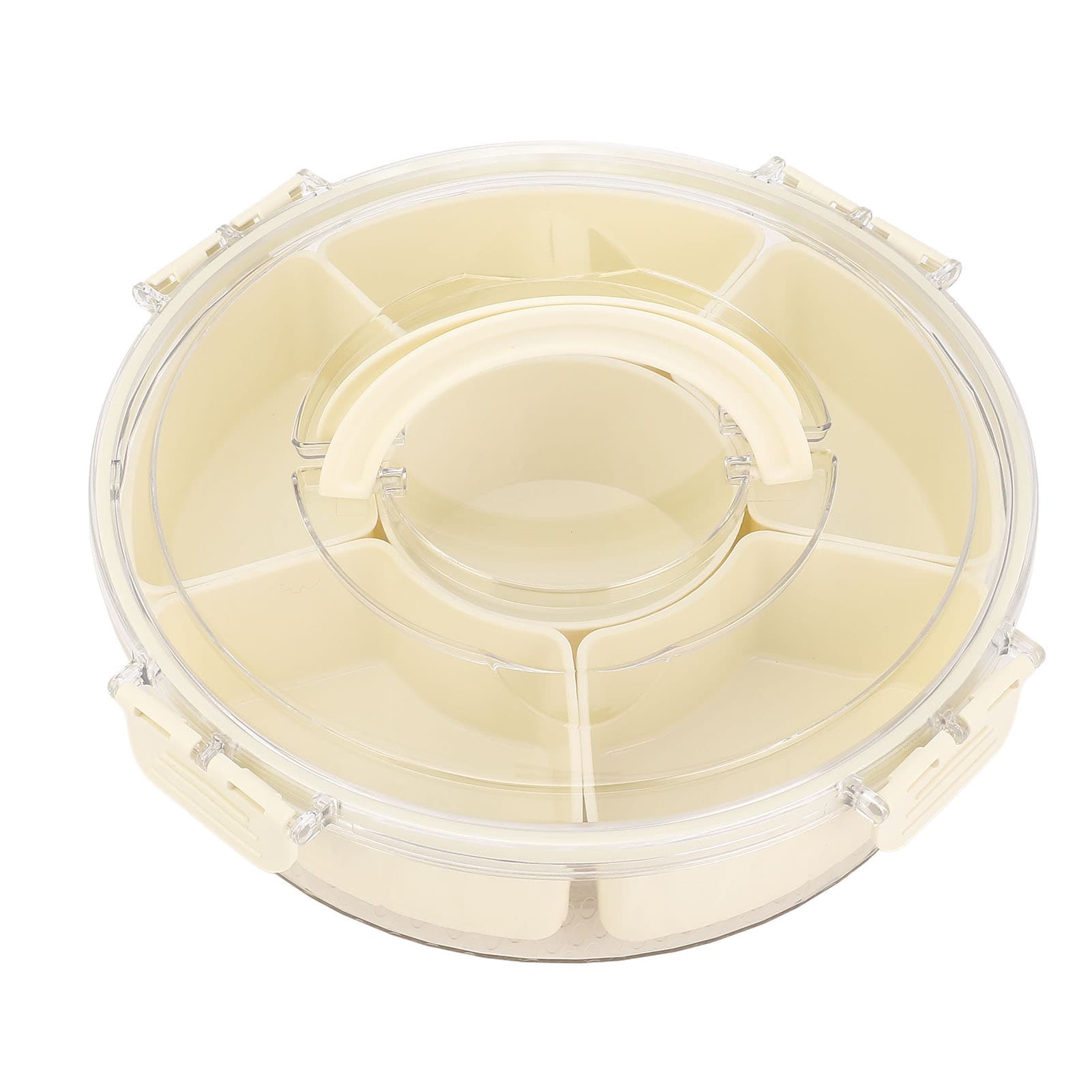 Rotating Snack Tray with Lid, 6 Compartments – photo 5