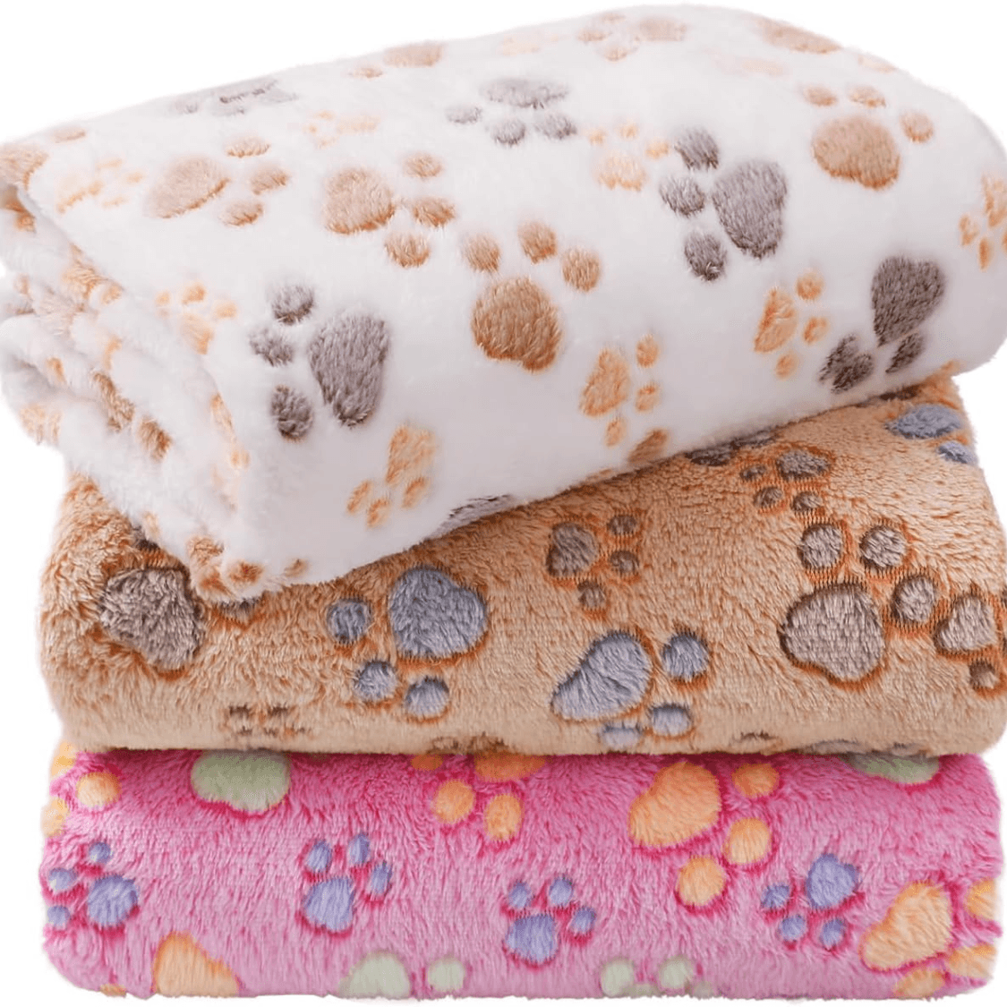 Fleece Pet Blankets, 3-Pack, Soft Coral Velvet – photo 3