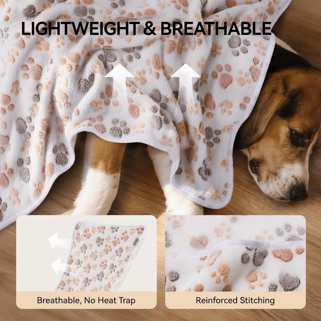 Fleece Pet Blankets, 3-Pack, Soft Coral Velvet – photo 5