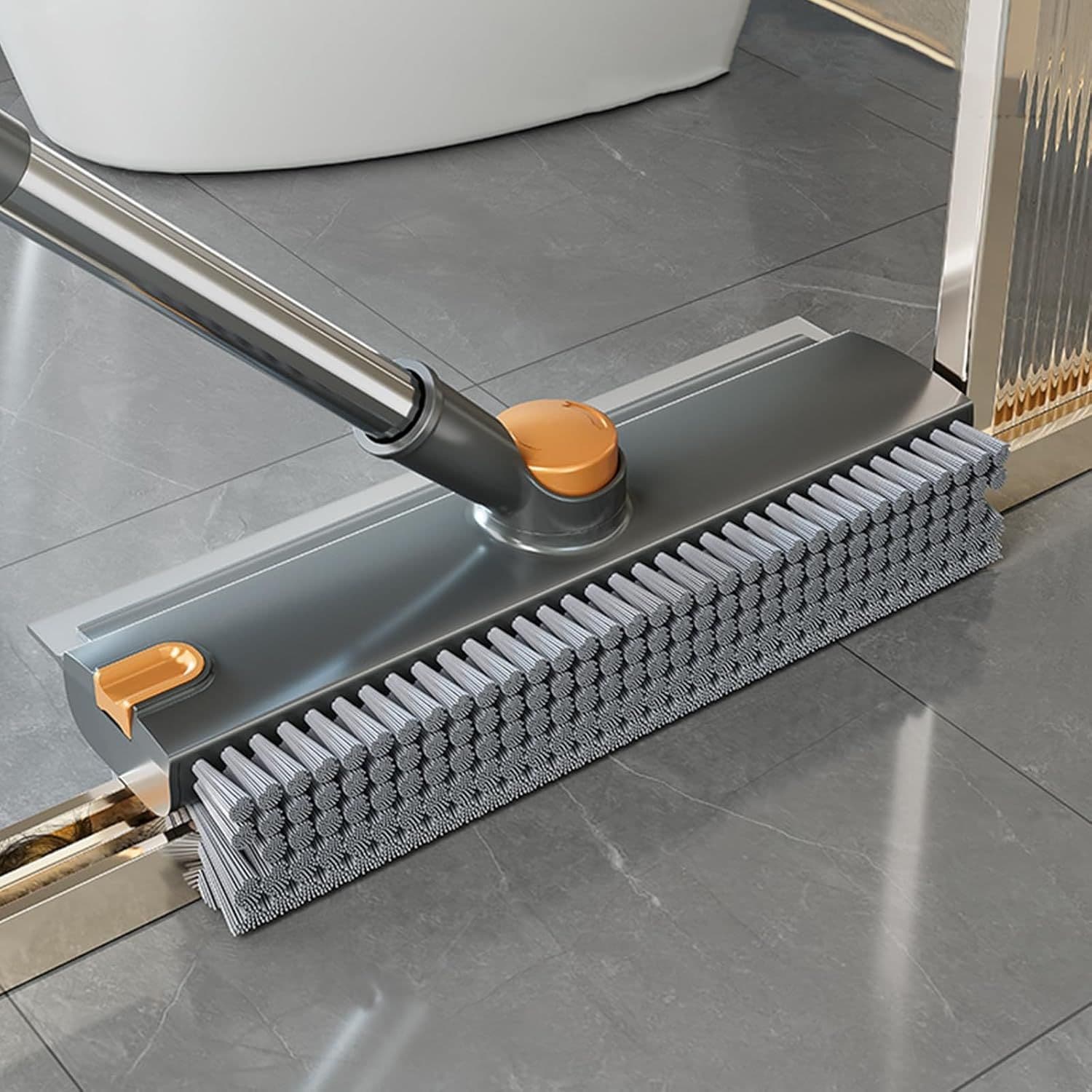 3-in-1 Long-Handle Floor Scrub Brush with Squeegee – photo 3