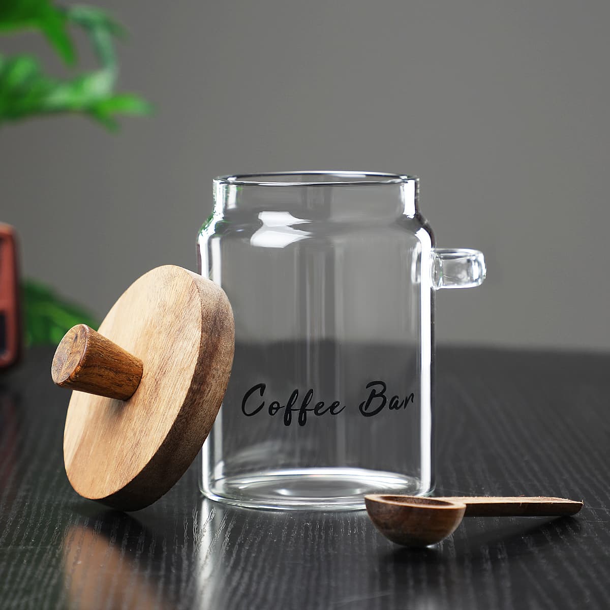 Glass Coffee Jar with Spoon, 18.5 oz – photo 6