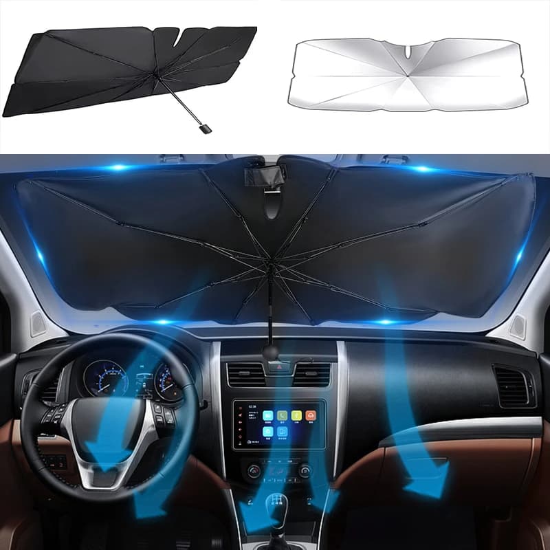 Foldable Umbrella Windshield Sun Shade, 57 x 31 in – photo 2