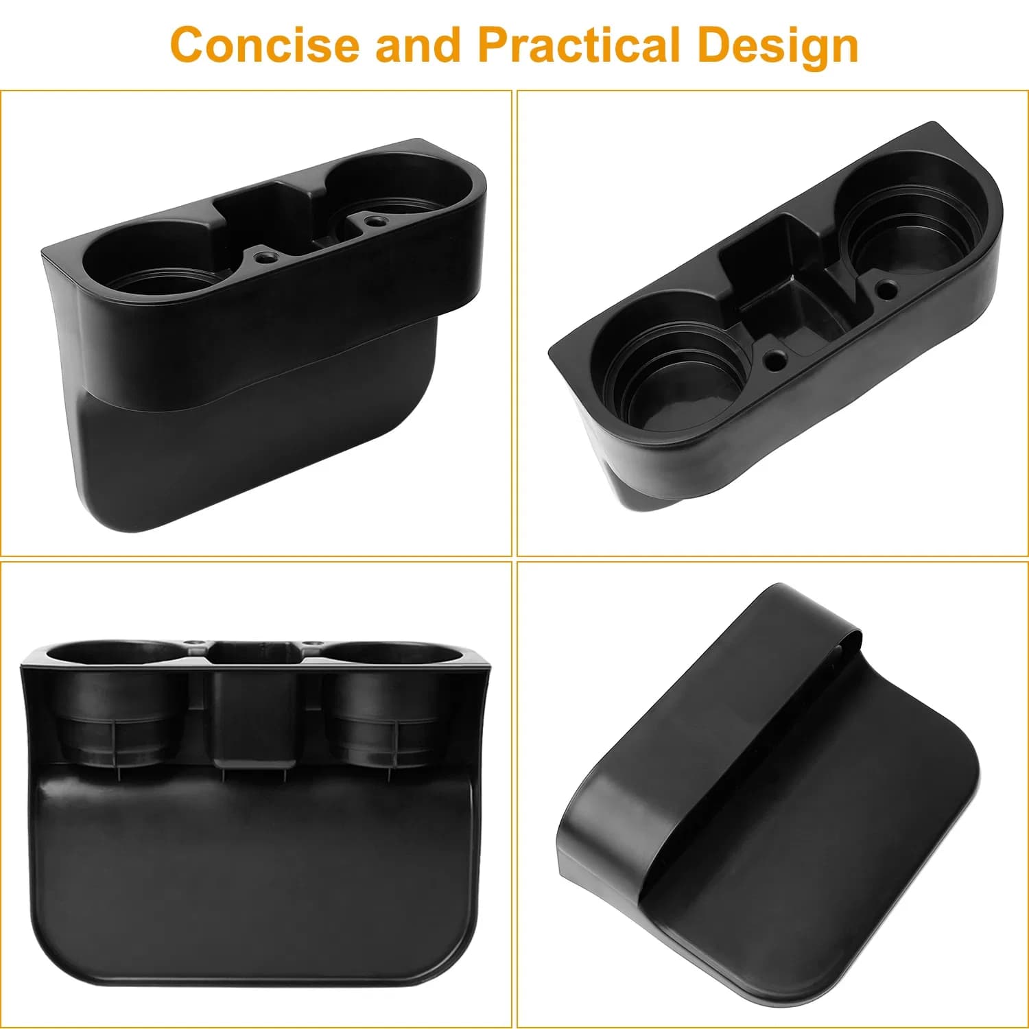 Car Seat Gap Organizer with 2 Cup Holders