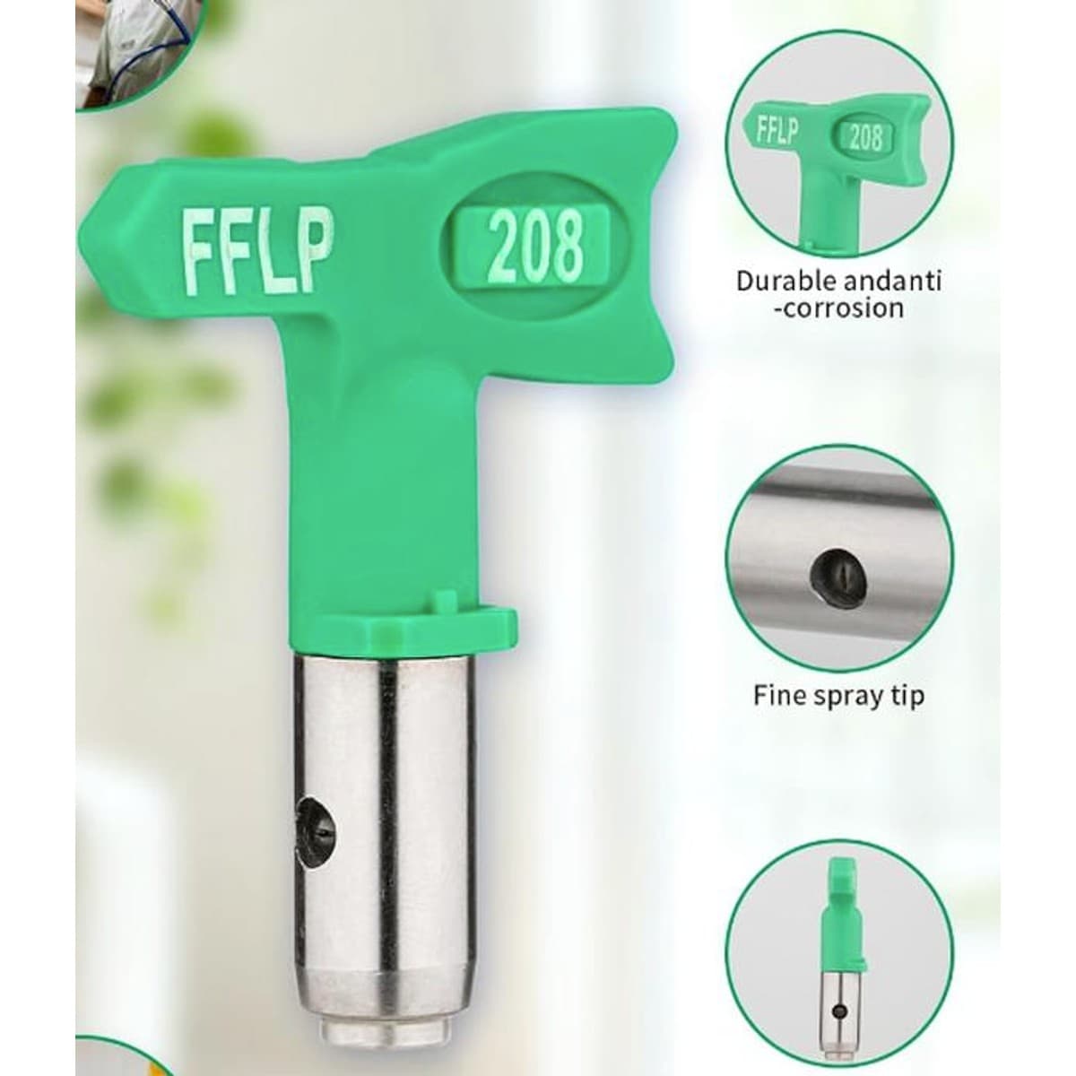 FFLP 208 Fine Finish Low-Pressure Airless Spray Tip (fits Graco RAC X) – photo 3