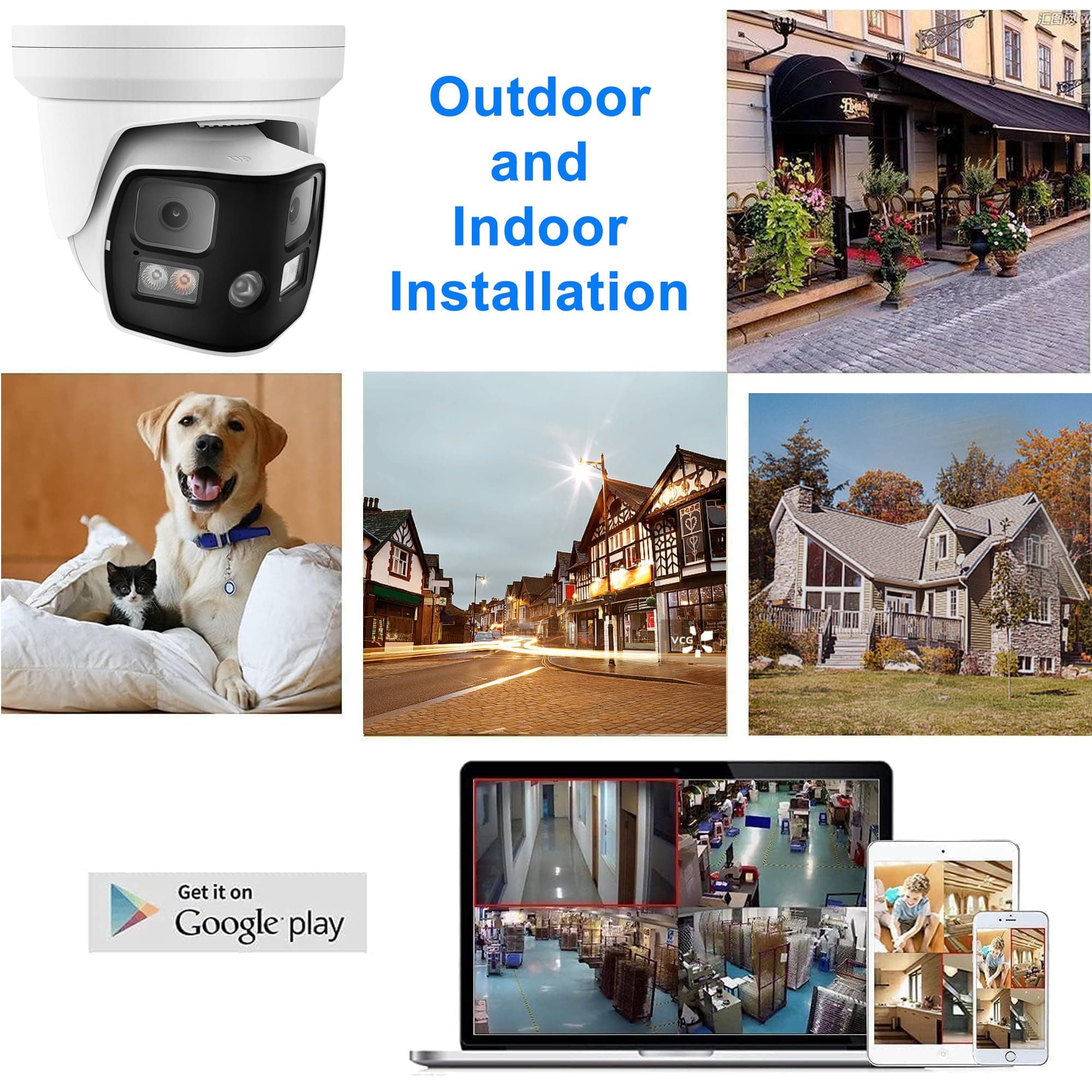 Real HD 8MP 4K Dual Lens PoE Security Camera – 180° Panoramic, Full-Color Night Vision, IP66, NDAA – photo 7