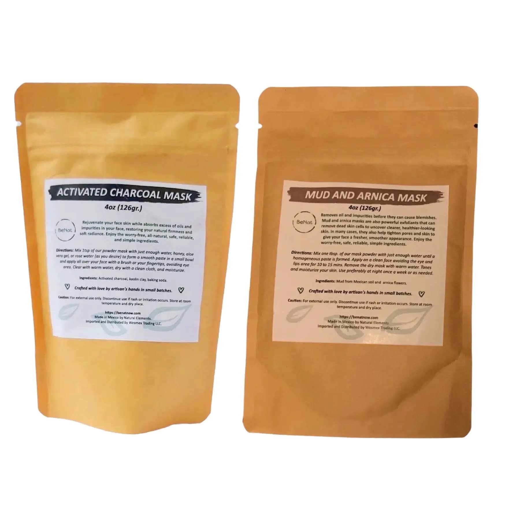 Activated Charcoal + Mud & Arnica Facial Masks Bundle