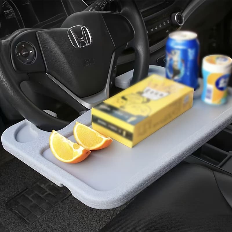 2-in-1 Car Steering Wheel Desk - Portable Auto Laptop Tray & Eating Table for