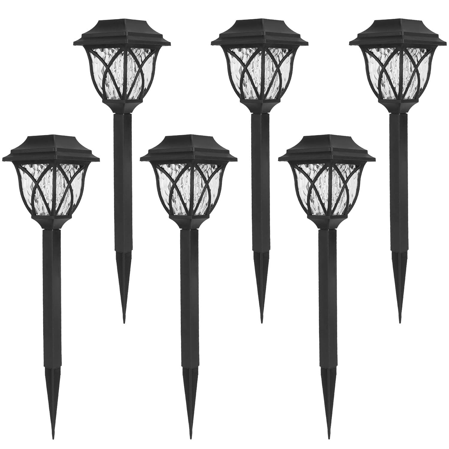 Solar Pathway Stake Lights, 6-Pack