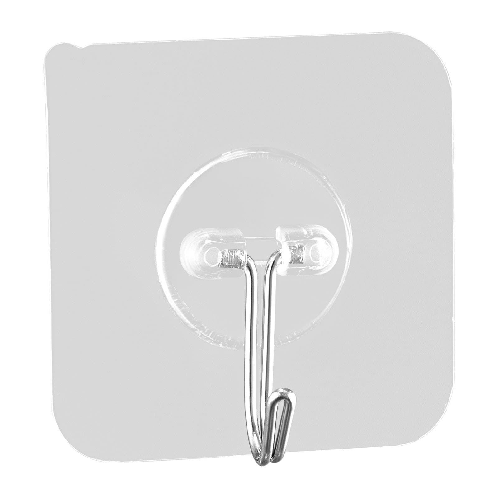 Self-Adhesive Wall Hooks, 12-Pack
