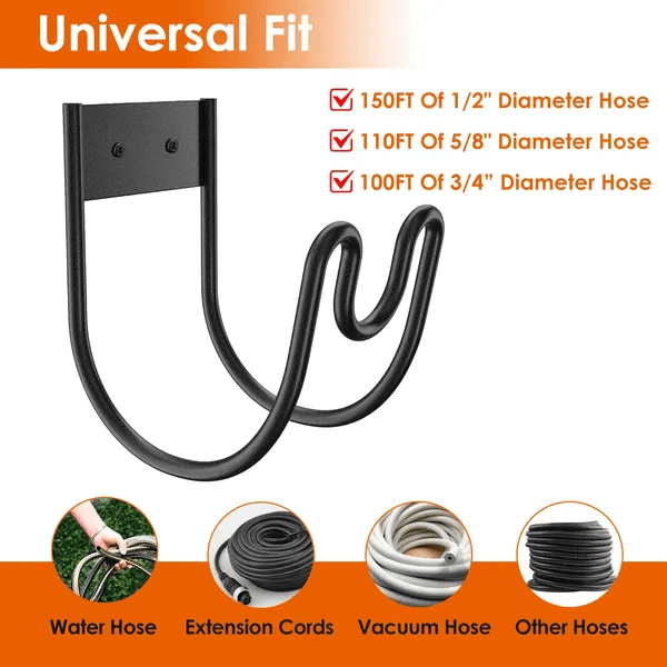 Stainless Steel Garden Hose Holder, 2-Pack
