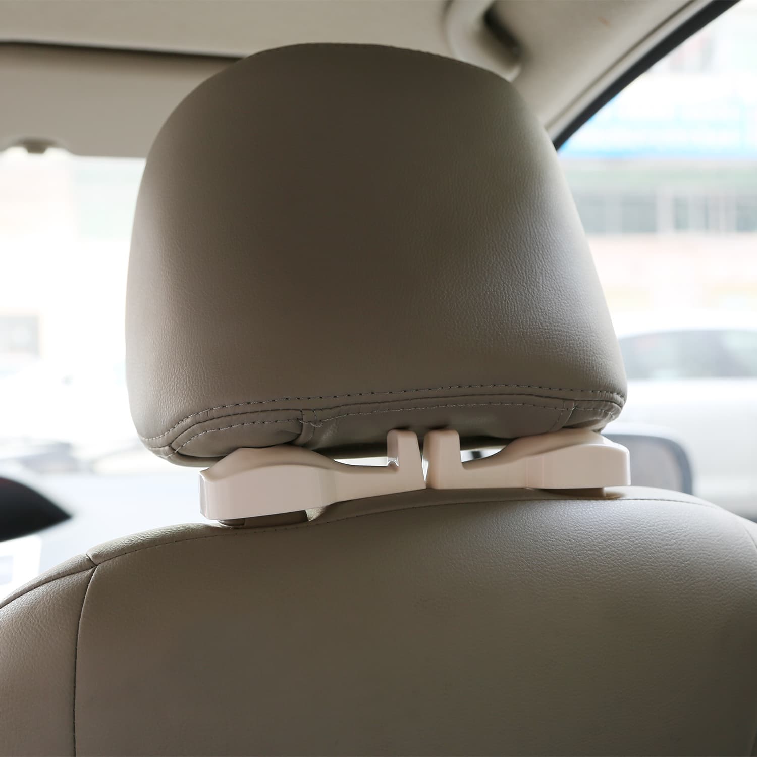 Car Headrest Hooks for Bags and Groceries, 2-Pack