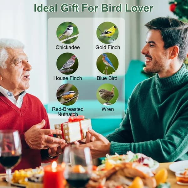 Squirrel-Resistant Metal Bird Feeder with 4 Feeding Ports