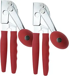 Chef-Master 2-Pack Heavy Duty Can Opener with Anti-Slip Grip, Manual Handheld for Large Cans