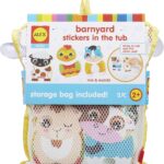 Alex 200103-1 Bath Barnyard Stickers in The Tub, Multicolor Kids Bath Activity